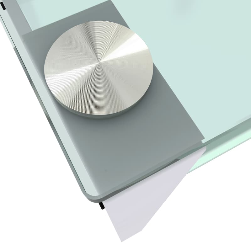 Glass 2 Layer Small Round Tea Table, Side Table