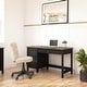 preview thumbnail 8 of 13, Mayfield 54W Computer Desk with Drawers by Bush Furniture Vintage Black/Reclaimed Pine