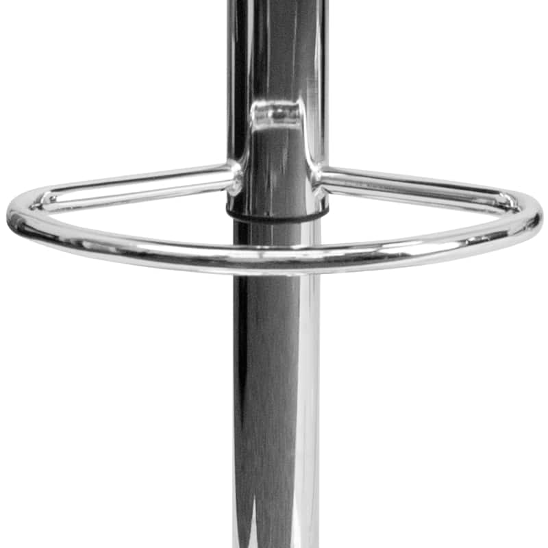 Contemporary Solid Wave Seat Vinyl Adjustable Bar Stool - 15"W x 15"D x 25.5" - 34"H - 15"W x 15"D x 25.5" - 34"H