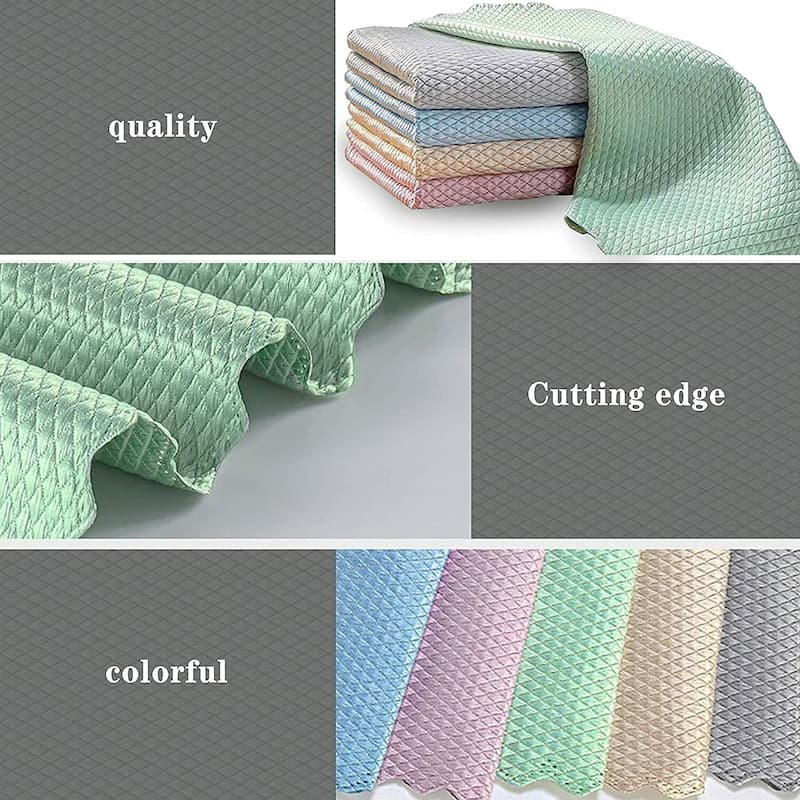 10Pack Fish Scale Microfiber Cleaning Cloths On Sale Bed Bath