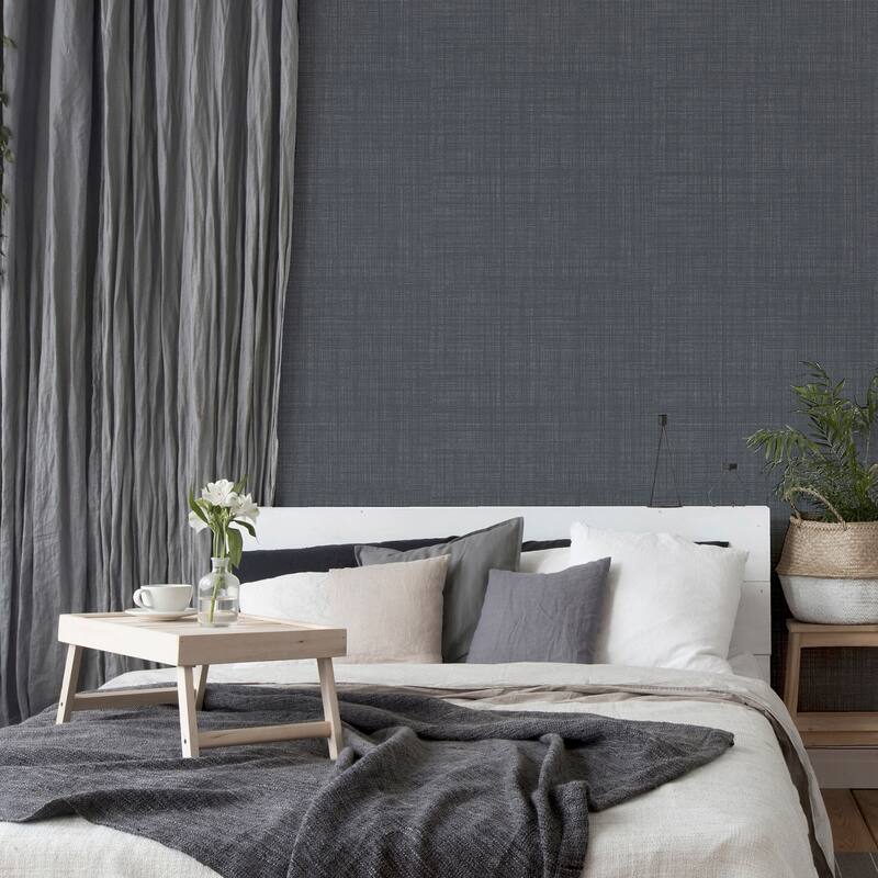 Arthouse Rafe Grey Woven Texture Wallpaper