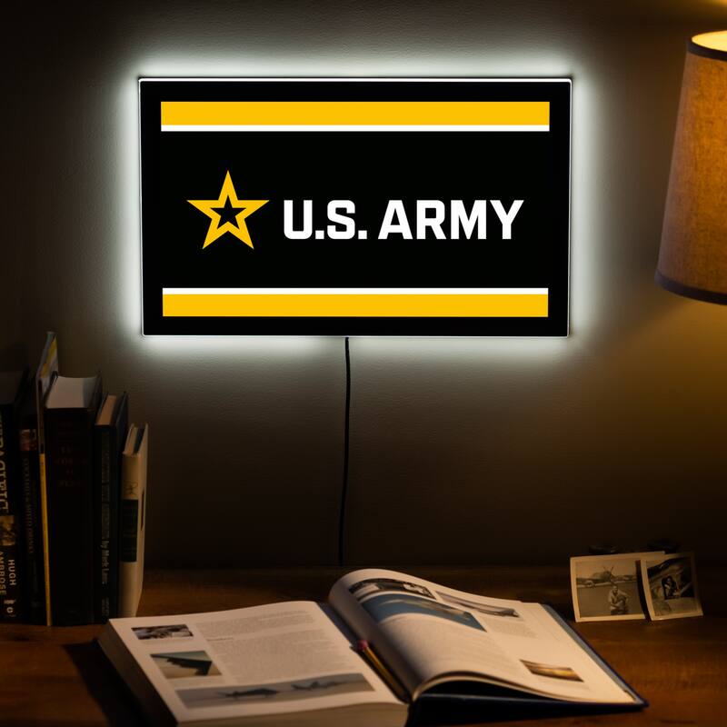 United States Army LED Lighted Sign - Clear