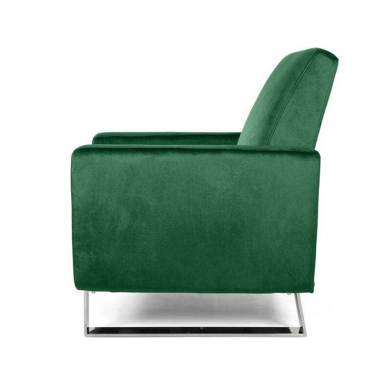 Contemporary Modern Recliner, Tufted Push-back Recliner
