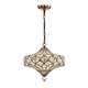 preview thumbnail 7 of 24, Rilo 4-light Antique Finish Carousel with Crystals Chandelier Ceiling Light