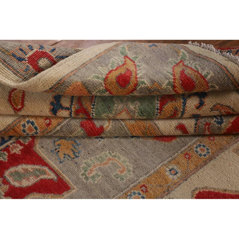 Traditional Kazak Oriental Area Rug Hand-Knotted Bedroom Wool Carpet - 5'9" x 7'11"