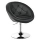 preview thumbnail 9 of 8, Costway 1PC Accent Chair Adjustable Modern Swivel Round Tufted Back
