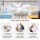 preview thumbnail 14 of 29, 52" Waterproof Indoor and Outdoor Ceiling Fans with Lights, APP and Remote Control, Dimmable Farmhouse Ceiling Fan - 52 Inches