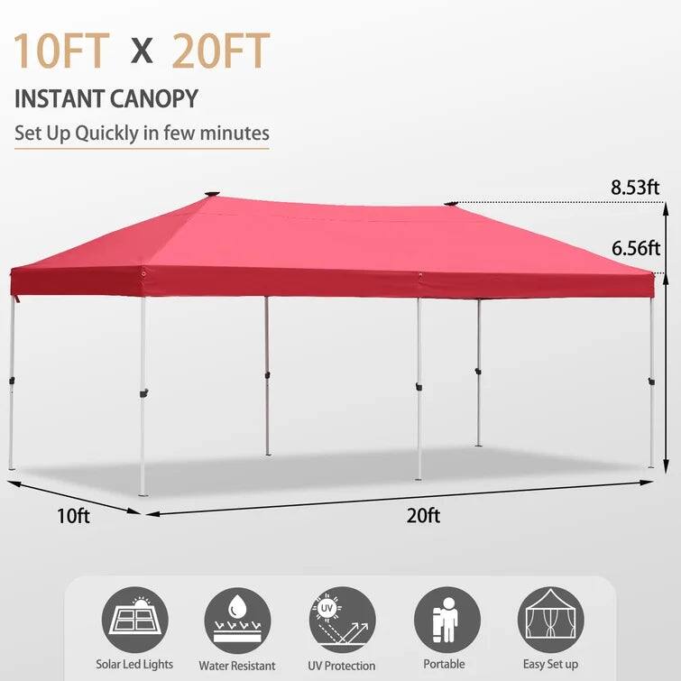Zenova 10x20 ft Pop up Canopy Tent, Party Tent Heavy Duty Instant Shelters - 10*20
