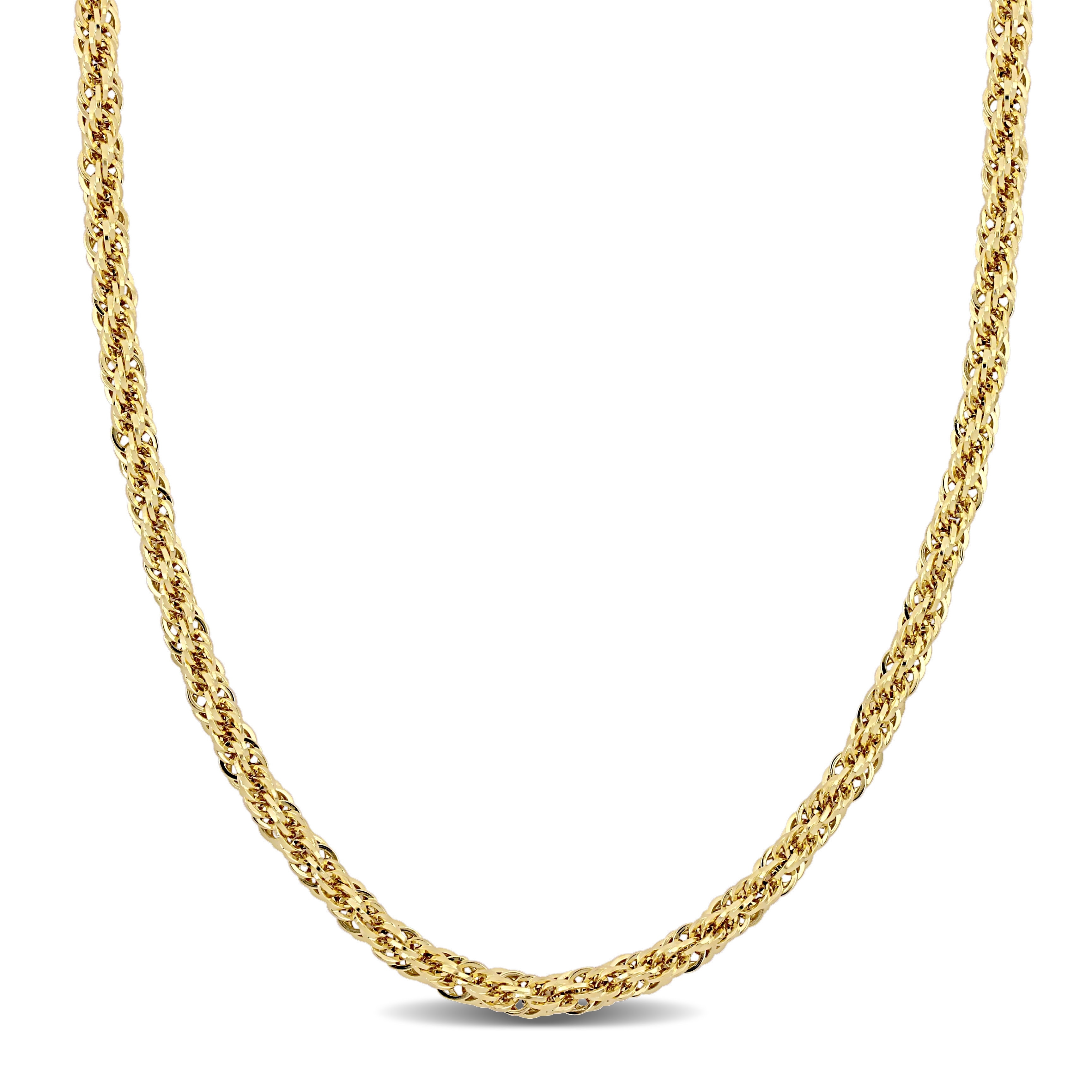 Miadora 4mm Infinity Rope Chain Necklace in 14k Yellow Gold-22 in