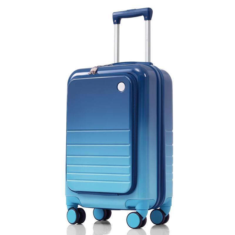 3 Piece High Quality ABS+PC Hard Carry on Suitcase with USB Port and Cup Holder & Spinner Wheels, for Men Women Travel