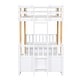 preview thumbnail 6 of 5, White Wood Twin Loft Bed with Seats & Ladder