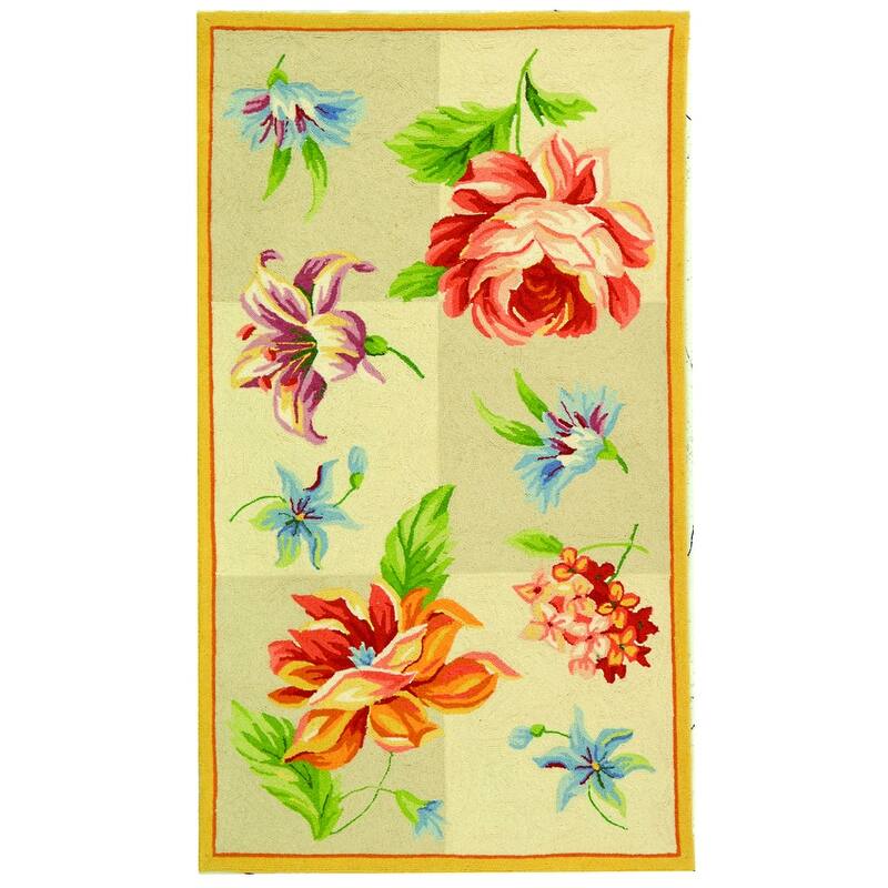 SAFAVIEH Handmade Chelsea Sprig French Country Wool Rug