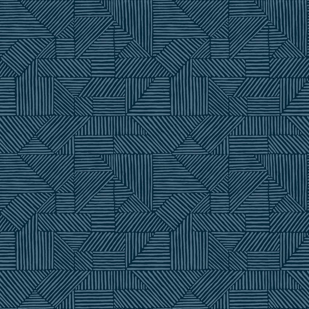 A-Street Prints Crescendo Dark Blue Block Geometric Wallpaper