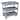 Luxor HD High Capacity 3 Tub Shelves Grey Cart