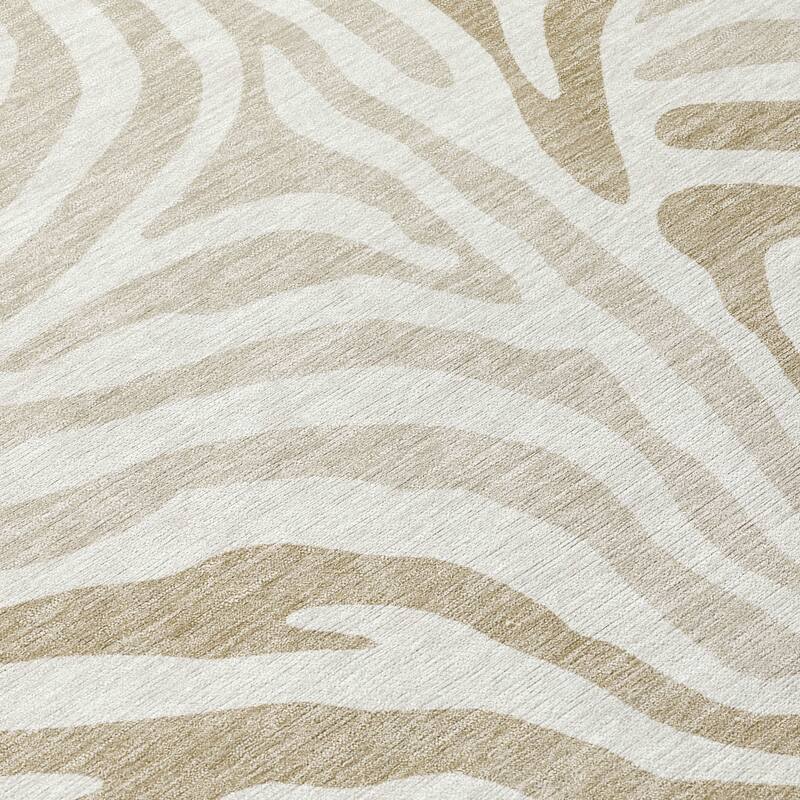 Machine Washable Indoor/ Outdoor Modern Prints Chantille Rug