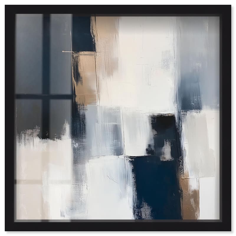Blue Mood Depth II Shadowbox by Art Remedy - Black - 30" x 30"