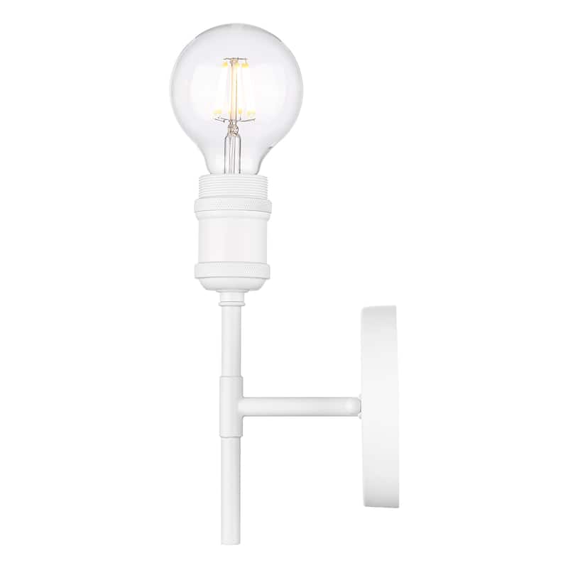 Wry Lighting Axel 1-light Wall Sconce in Matte White