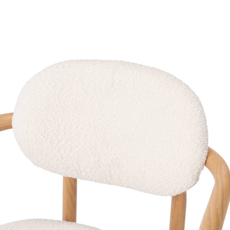 Christopher Knight Home - Maplehaven Modern Upholstered Metal Dining Chair with Maple Grain Finish