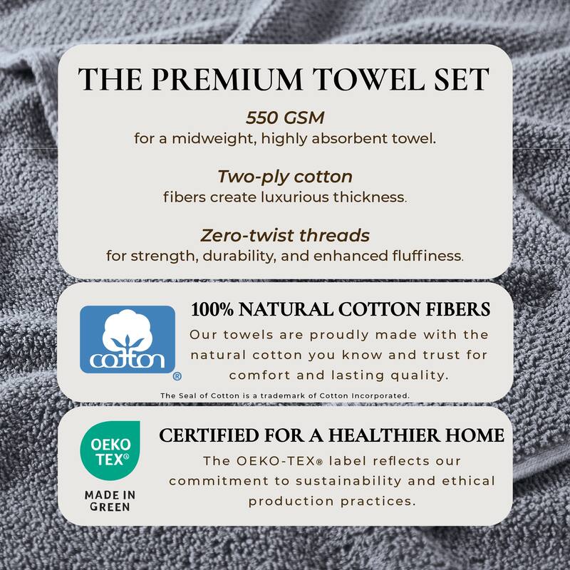 Linery & Co. Luxury Cotton Textured Bath Towel