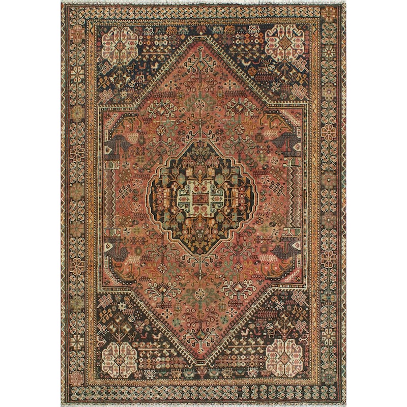 Fine Vintage Distressed Keltoum Rust/Brown Rug - 6'6" x 9'3"