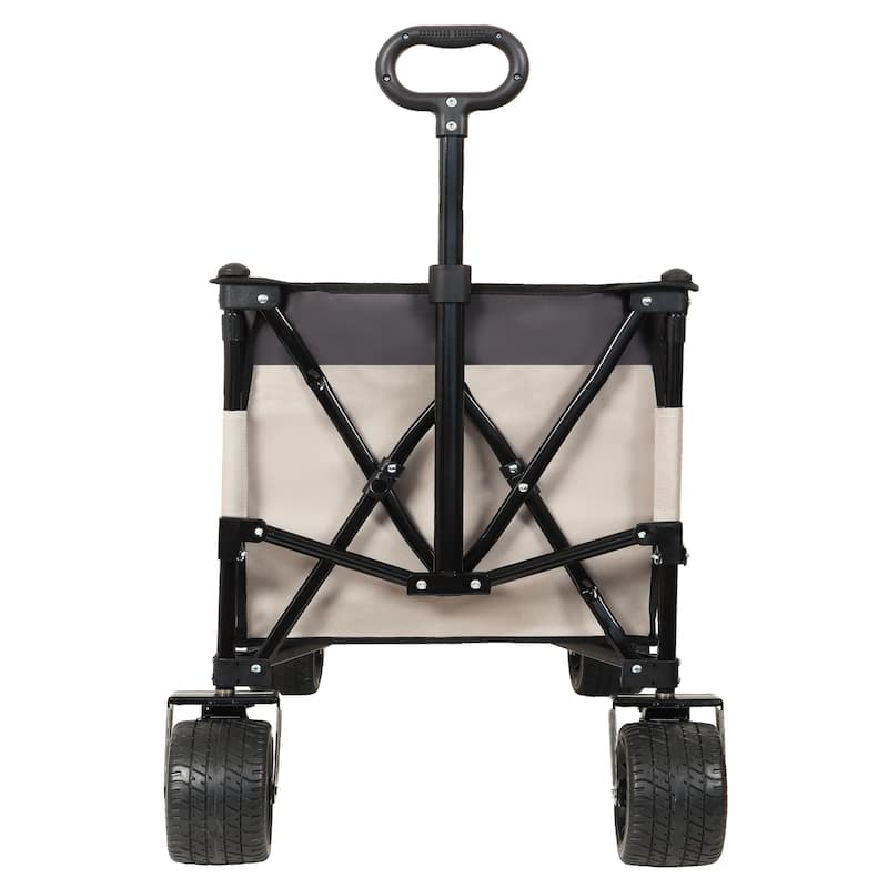 Heavy-Duty Foldable Utility Wagon - 480lbs Capacity, Patented Ultra-Stable Frame, 1:6 Space-Saving Fold & 7"All-Terrain Wheels