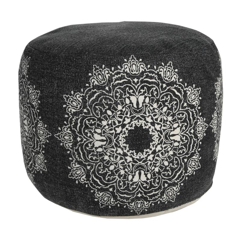 Sevita Boho Chic Mandala Medallion Pouf Ottoman