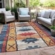 preview thumbnail 27 of 84, Machine Washable Indoor/Outdoor Tribal Global Chantille Rug Navy - 10' x 14'
