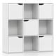 preview thumbnail 2 of 7, Gymax 9-Cube Storage Organizer w/ 5 Doors Wooden Storage Cabinet & - See Details