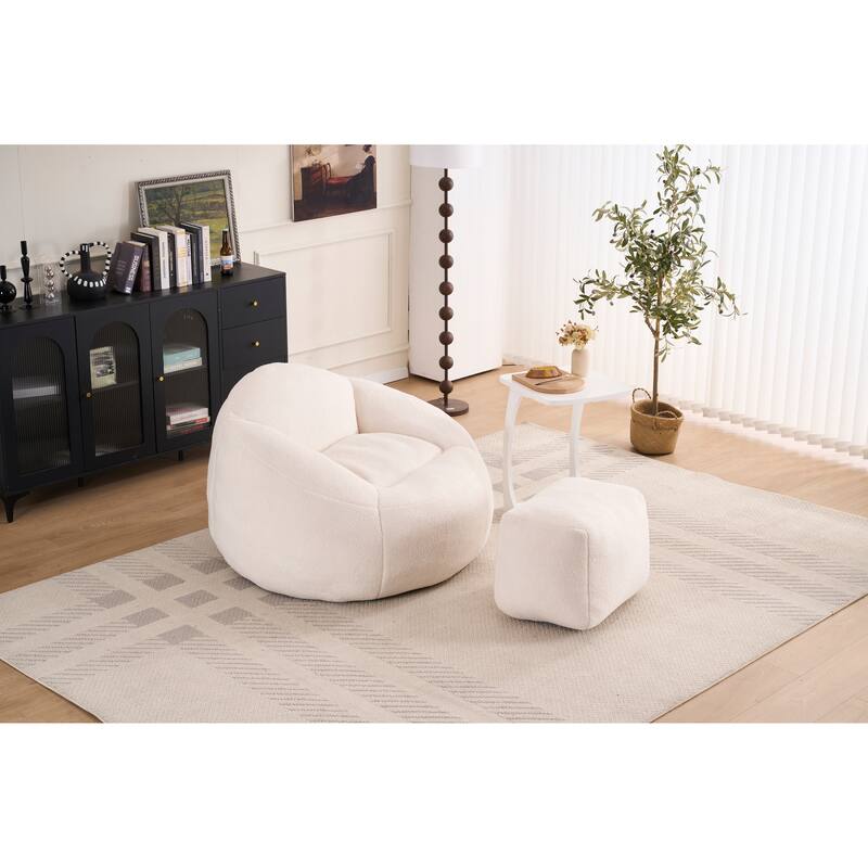 Chenille Oversized Lounger Bean Bag Chair