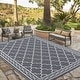 preview thumbnail 1 of 22, Large Outdoor Rug Waterproof Outdoor Plastic Straw Rug for Camping with Carry Bag Grey - 8' x 10'