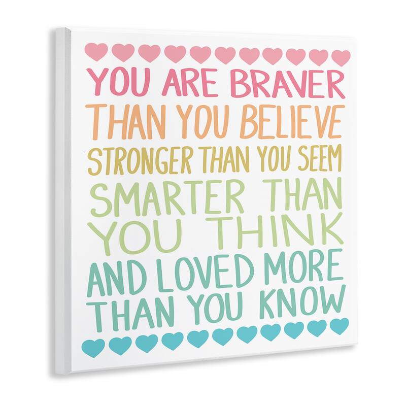 Stupell Rainbow Confidence Phrases Wall Plaque Art Design By Sweet Melody Designs