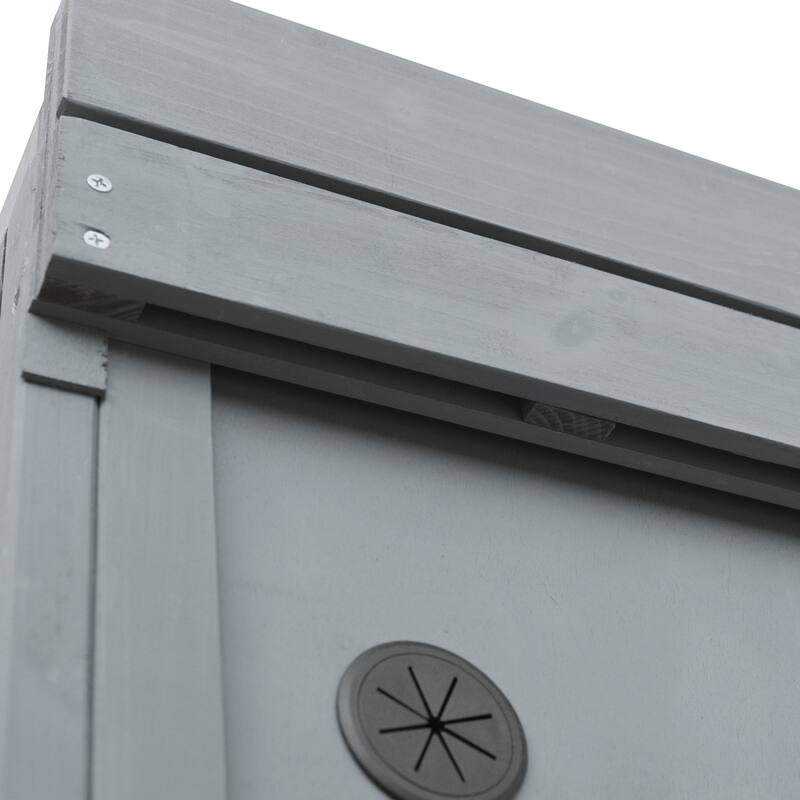 39.4" Outdoor Kitchen Island on Wheels with Stainless Table Top, Outdoor Kitchen Cabinet with Adjustable Shelves