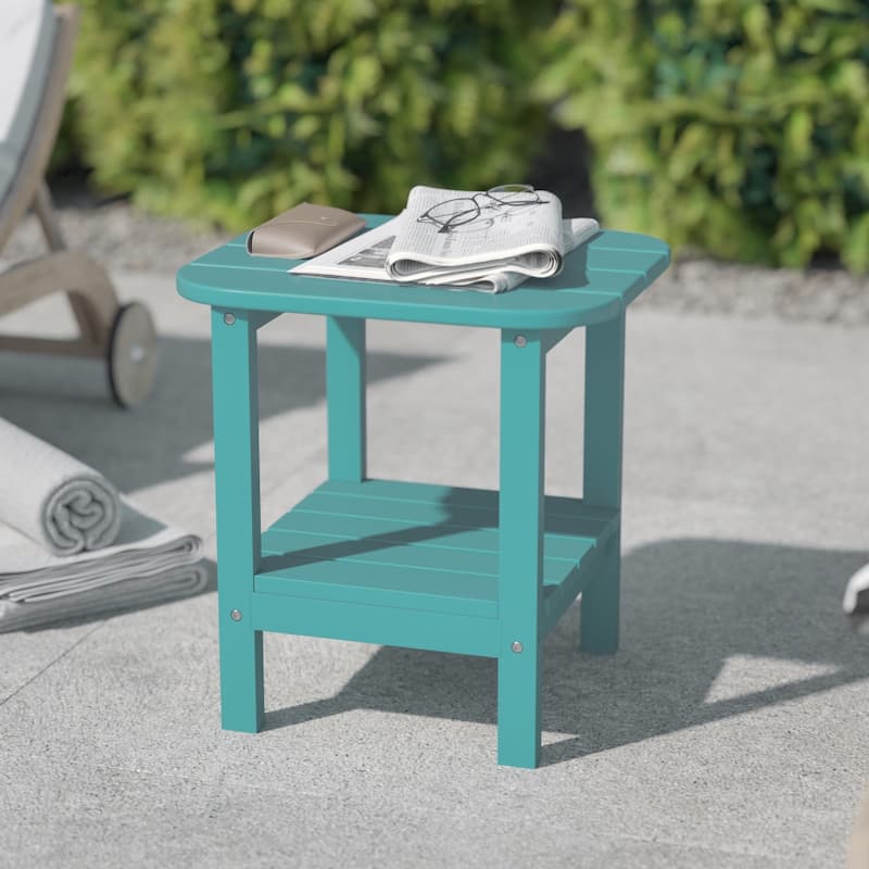 Commercial Grade All-Weather Adirondack Style Patio Side Table