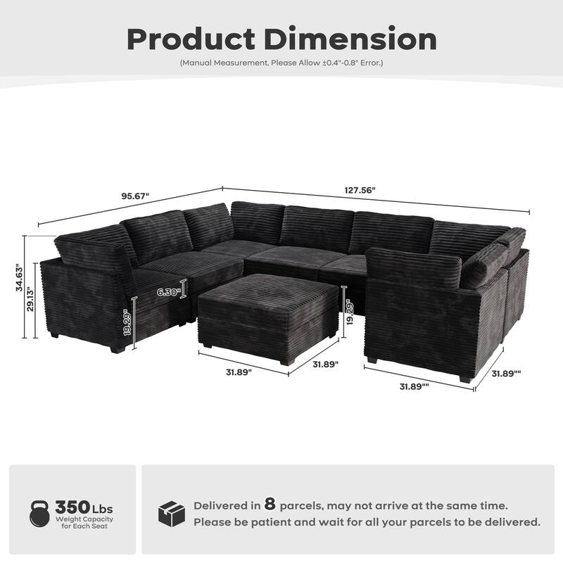 OVIOS Elegant L-Shaped Sofa