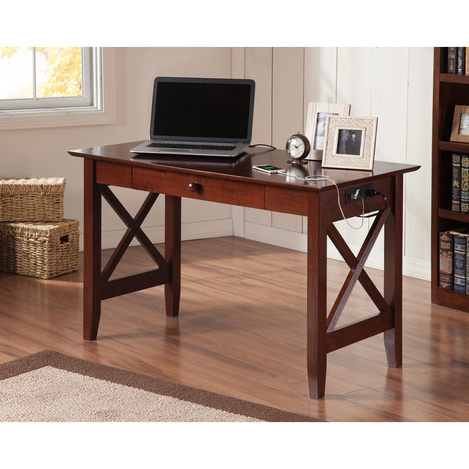 Lexi desk with drawer and charger sale