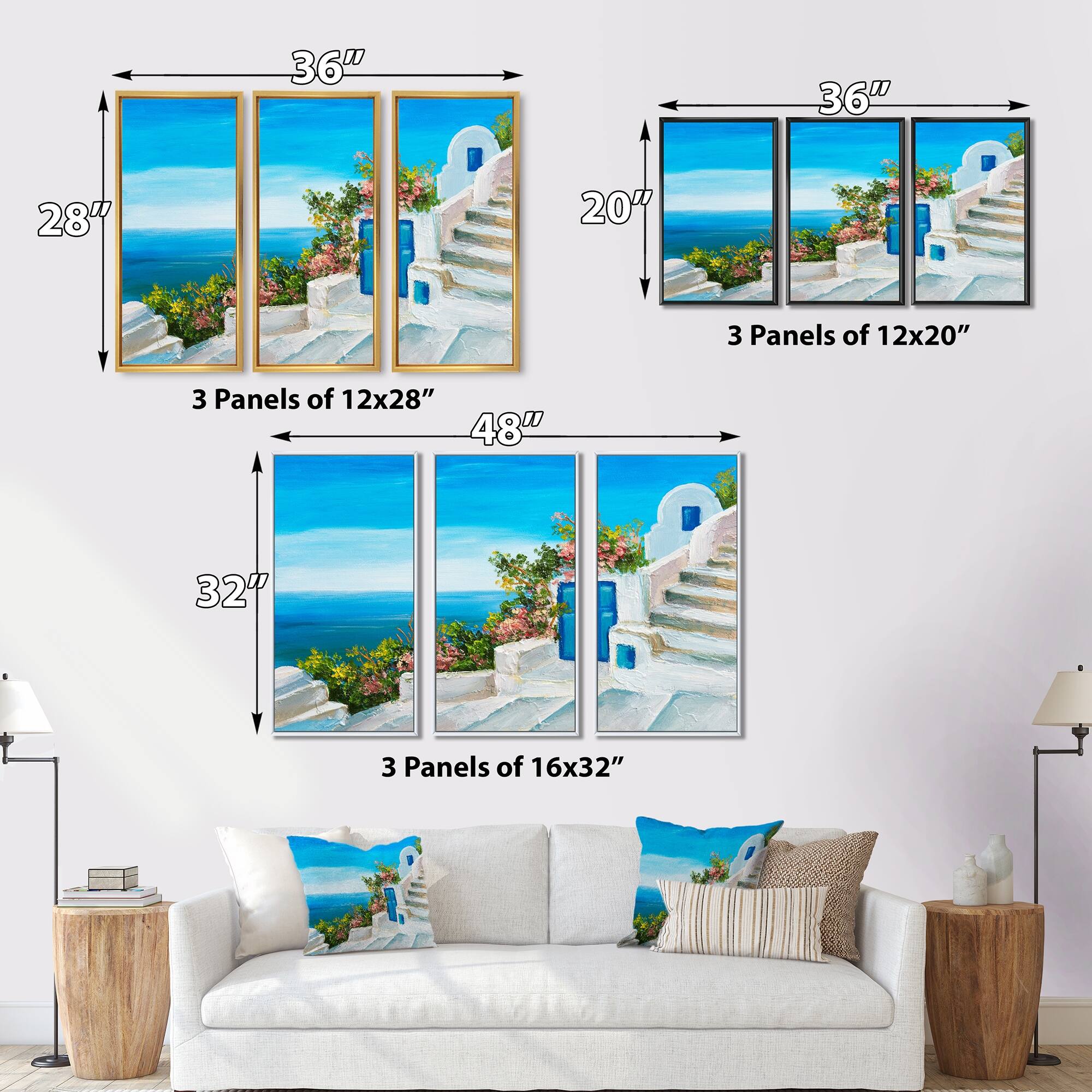 Designart "House Near The Sea Colorful Flowers IV" Nautical & Coastal