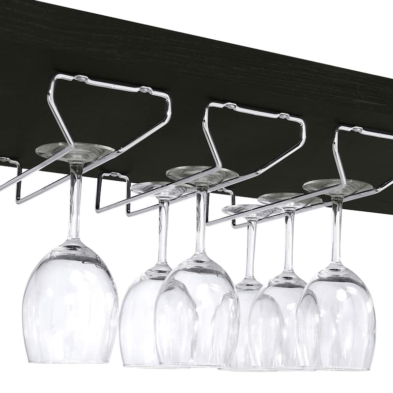 Risley 2-door Circular LED Home Bar with Wine Storage