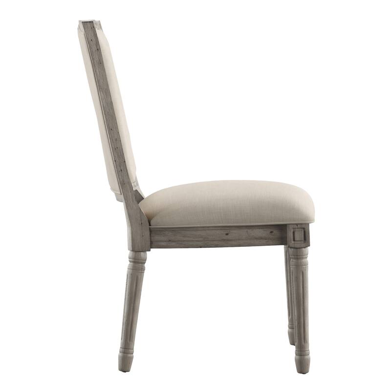 Deana Ornate Linen Dining Chairs (Set of 2) by iNSPIRE Q Artisan