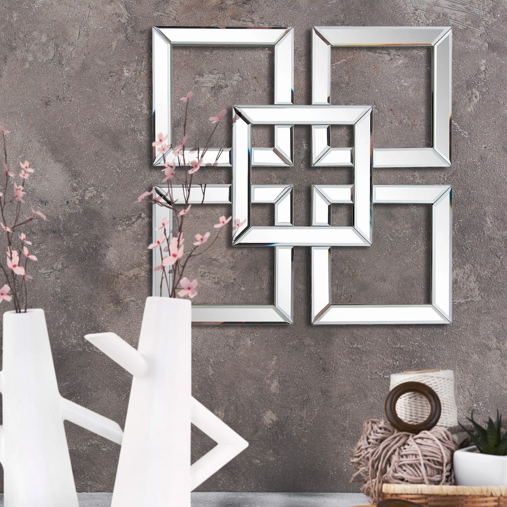 Allan Andrews Contemporary Layered Square Accent Mirror - 16" x 16"