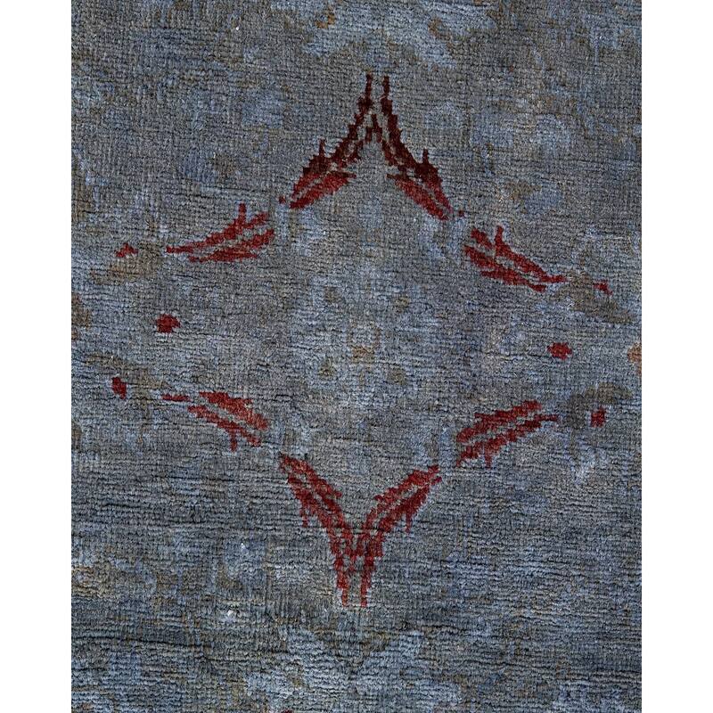 Vibrance, One-of-a-Kind Hand-Knotted Area Rug - Gray, 4' 1" x 6' 1" - 4' 1" x 6' 1"