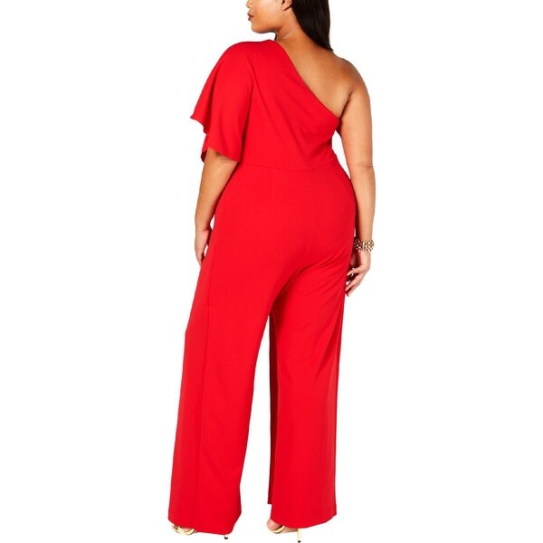adrianna papell off the shoulder lace jumpsuit
