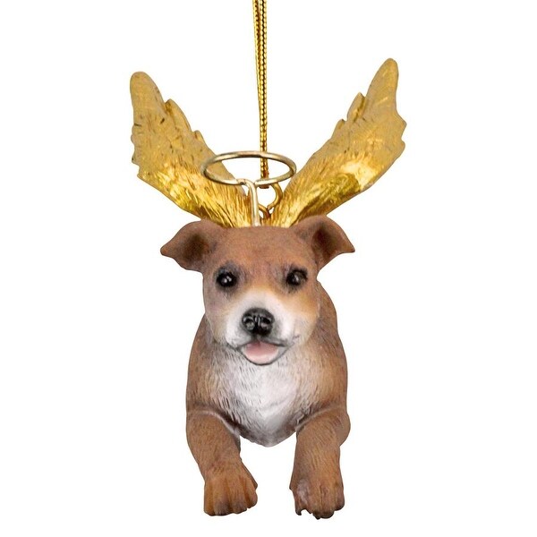 Design Toscano Honor The Pooch French Bull Holiday Dog Angel Ornament Multi