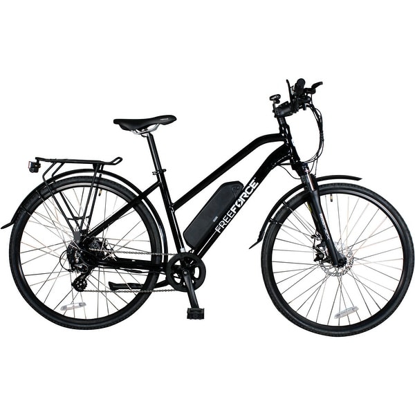 FreeForce The Indy 18-in. Electric Commuter Bike with Thumb Throttle and Pedal Assist in Gloss Black - 18-inch. Opens flyout.
