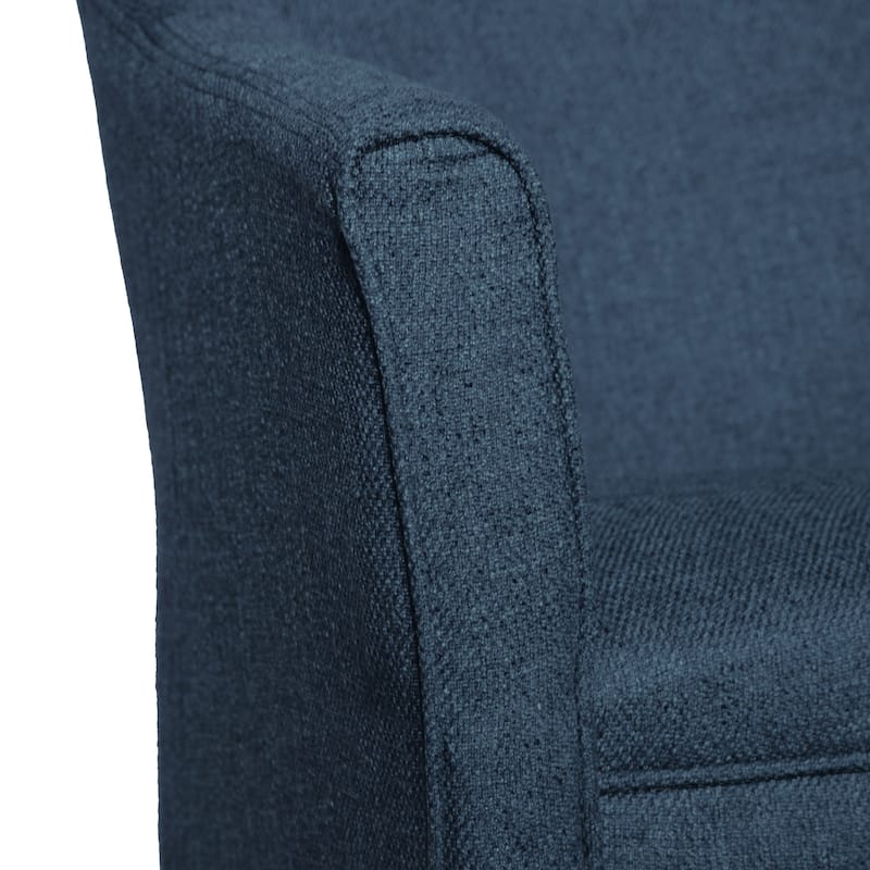 Porch & Den Kingswell Navy Chunky Textured Accent Chair