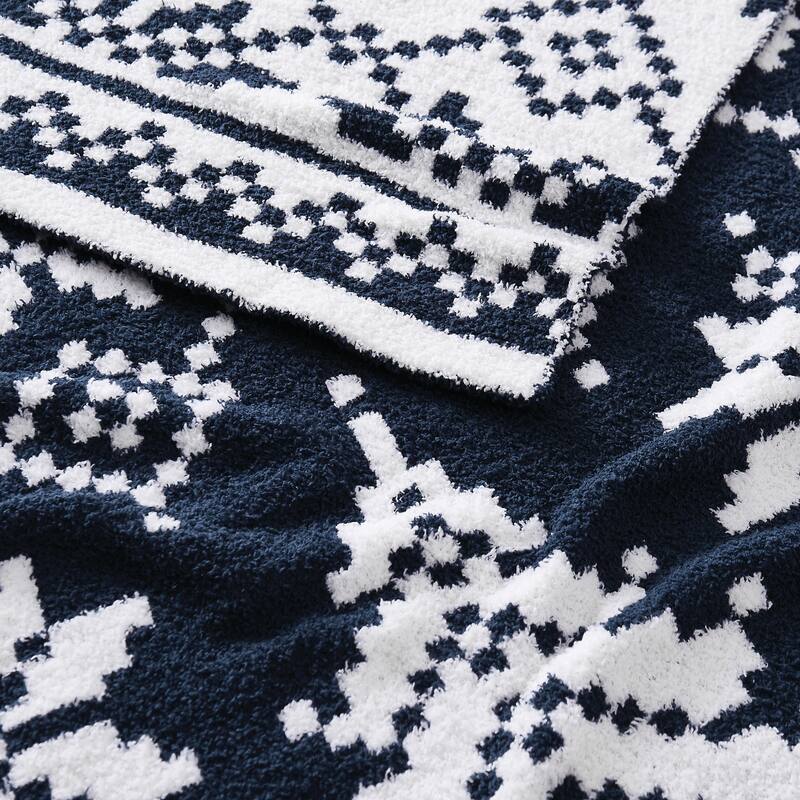 Truly Soft Cozy Fair Isle Reversible 50x70 Throw