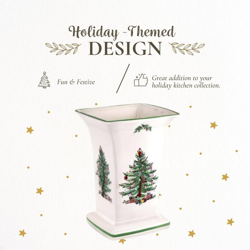 Spode Christmas Tree Square Vase