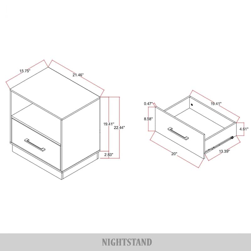 CraftPorch Simple Luxury Nightstand