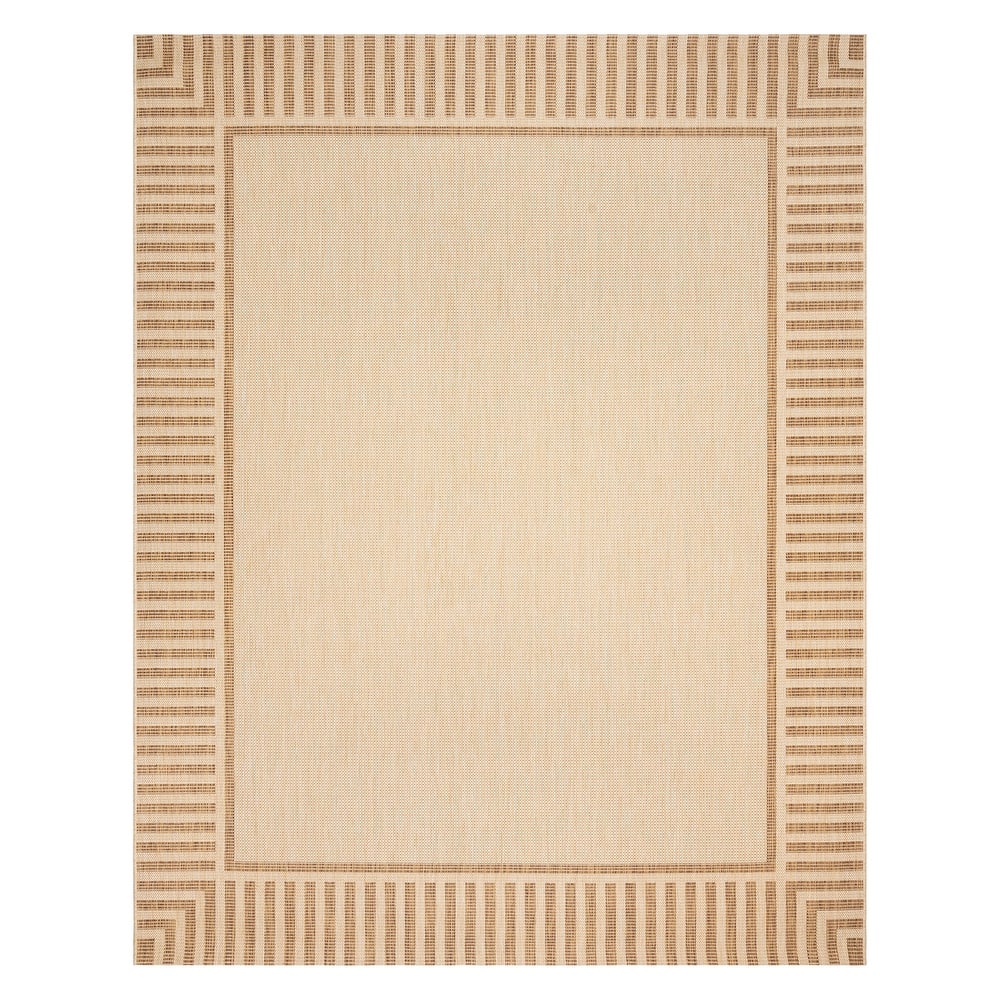 Gertmenian Paseo Kiano Modern Stripe Border Polypropylene Flatweave Indoor/ Outdoor Area Rug