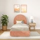 preview thumbnail 2 of 14, Max and Lily Twin-Size Upholstered Bed with Arched Headboard