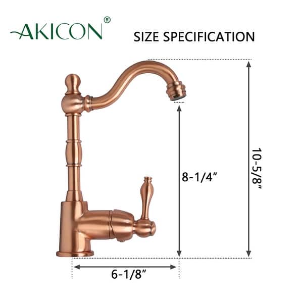 dimension image slide 2 of 8, One-Handle Widespread Kitchen Bar Faucet